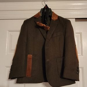Toddler boys 4 green/brown suit